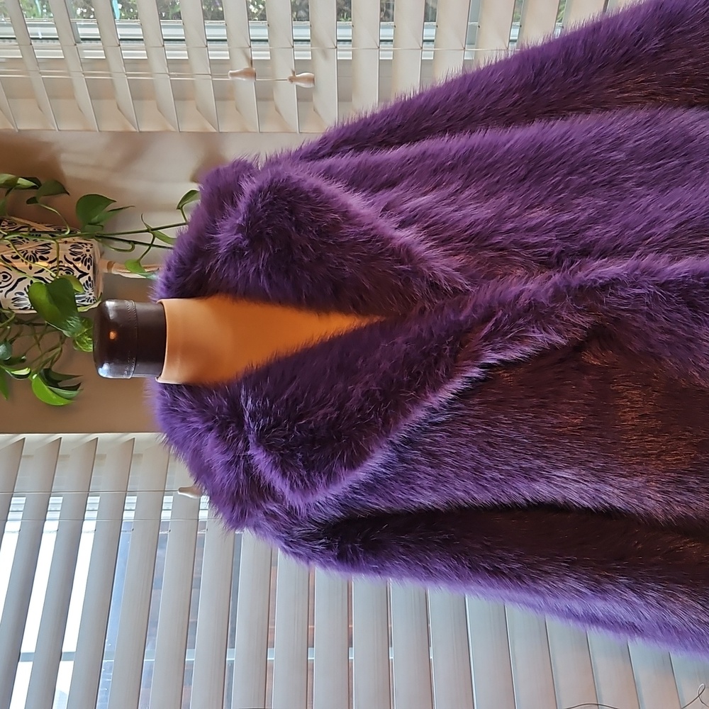 MR. YTG Purple Faux Fur Coat